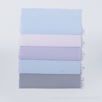 Check Polyester Shirt Fabric Anti-wrinkle Moisture Fabric
